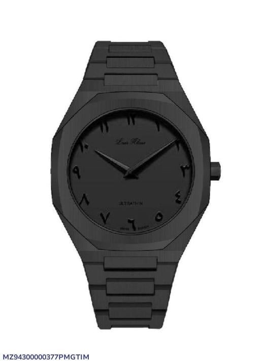 Men's Black Quartz Analogue Watch
